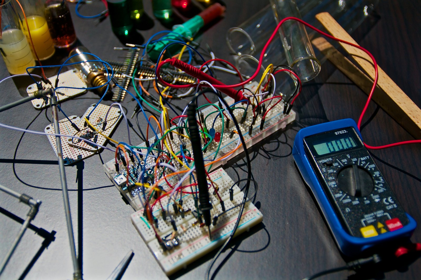 Electrical testing with a multimeter